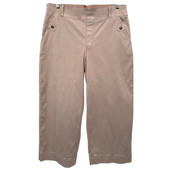 SPANX Pants - Spanx Women's Stretch Twill Cropped Wide Leg Pants Pink Blush 1X Petite